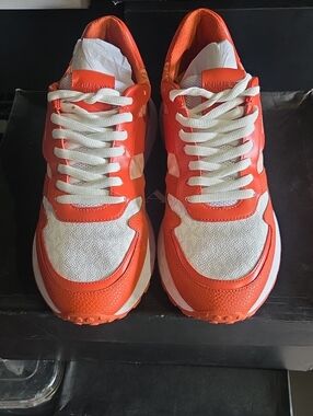 Michael Kors Mens' Orange & White Athletic Sneakers